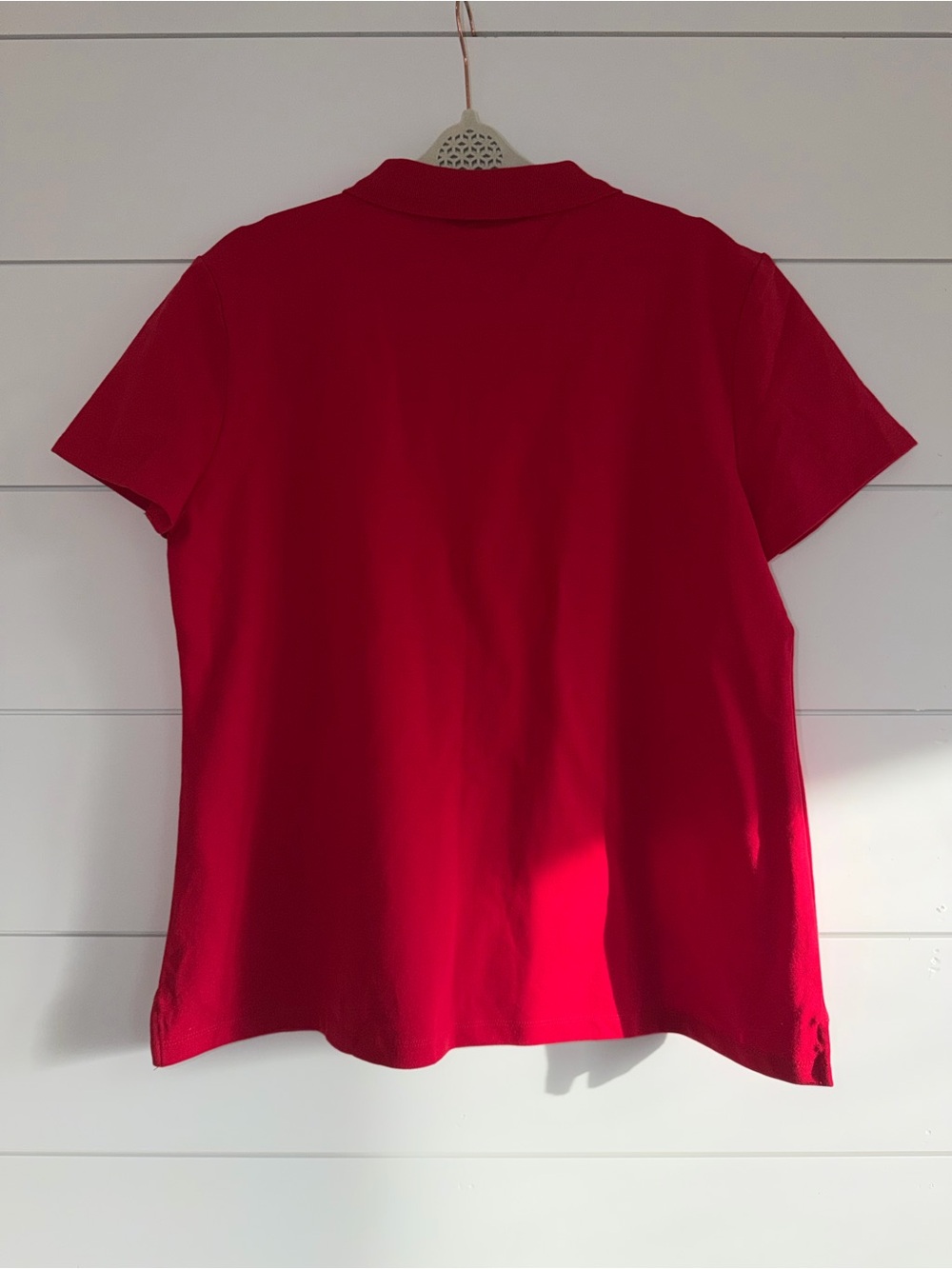 NWT Tommy Hilfiger Womens Red Polo Shirt XL Classic Heritage Preppy Old Money - Picture 2 of 7